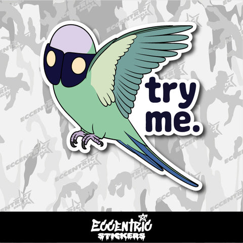 Parrot Try Me — an Eccentric Stickers design